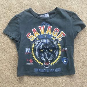 savage cropped tee